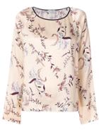 Forte Forte Floral Print Blouse - Nude & Neutrals