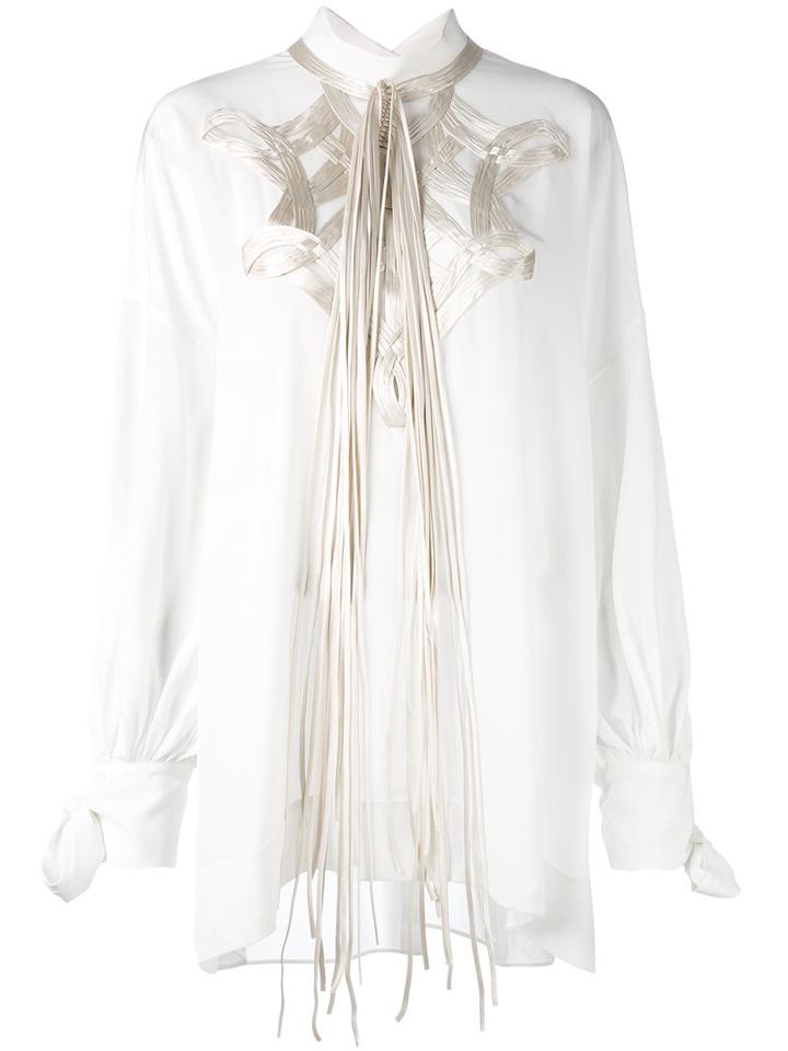 Ermanno Scervino - Embroidered Blouse - Women - Silk - 40, White, Silk