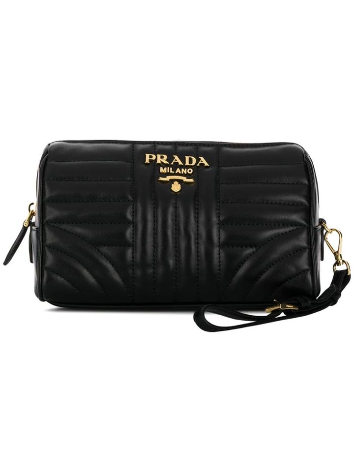 Prada Matelassé Clutch Bag - Black