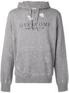 Overcome Logo Print Hoodie - Grey