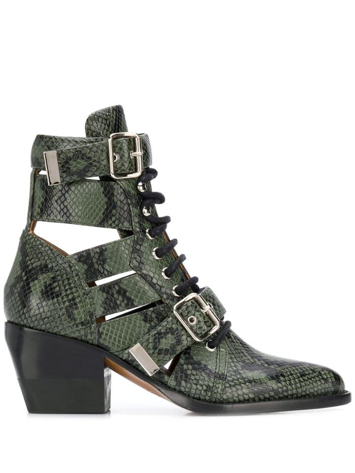 Chloé Rylee Ankle Boots - Green