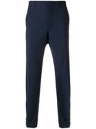 Prada Cropped Tailored Trousers - Blue