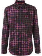 Hydrogen Plaid Stained Effect Shirt
