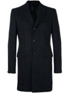 Tonello Single Breasted Coat, Men's, Size: 50, Blue, Acetate/viscose/wool