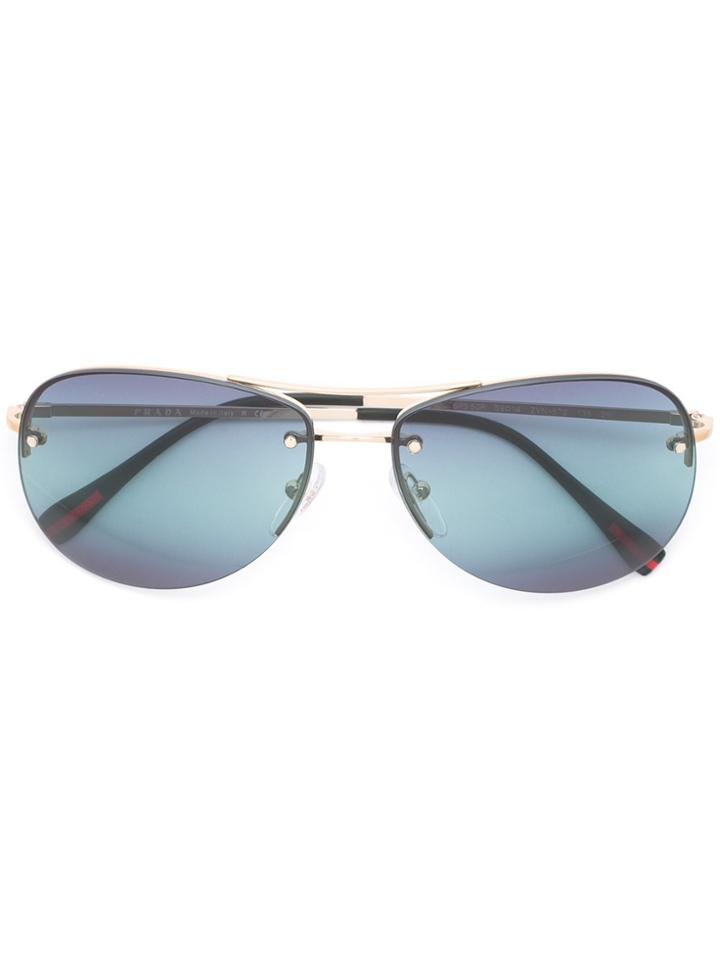 Prada Eyewear Aviator Sunglasses - Black