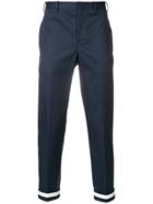Neil Barrett Stripe Cuff Trousers - Blue