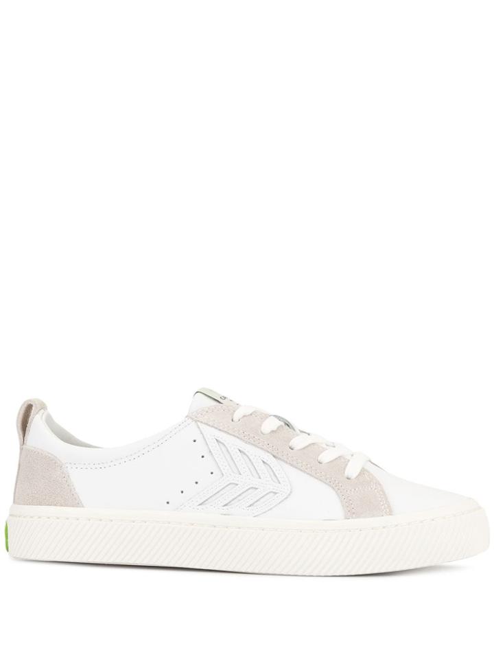 Cariuma Catiba Low Off White Leather Ice Suede Accents Sneakers