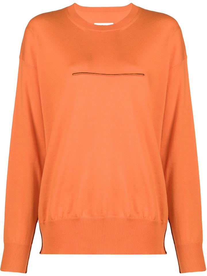 Mm6 Maison Margiela Seam Detail Sweatshirt - Yellow & Orange