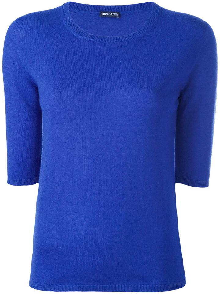 Iris Von Arnim - Round Neck Top - Women - Cashmere - L, Pink/purple, Cashmere