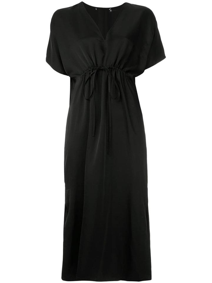 Reinaldo Lourenço Drawstring Midi Dress - Black
