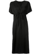 Reinaldo Lourenço Drawstring Midi Dress - Black