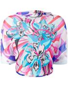 Emilio Pucci Abstract Print Cropped Blouse - Pink