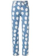 Kenzo High-waisted Floral Jeans - Blue