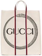 Gucci Gucci Ouroboros Print Tote - Nude & Neutrals
