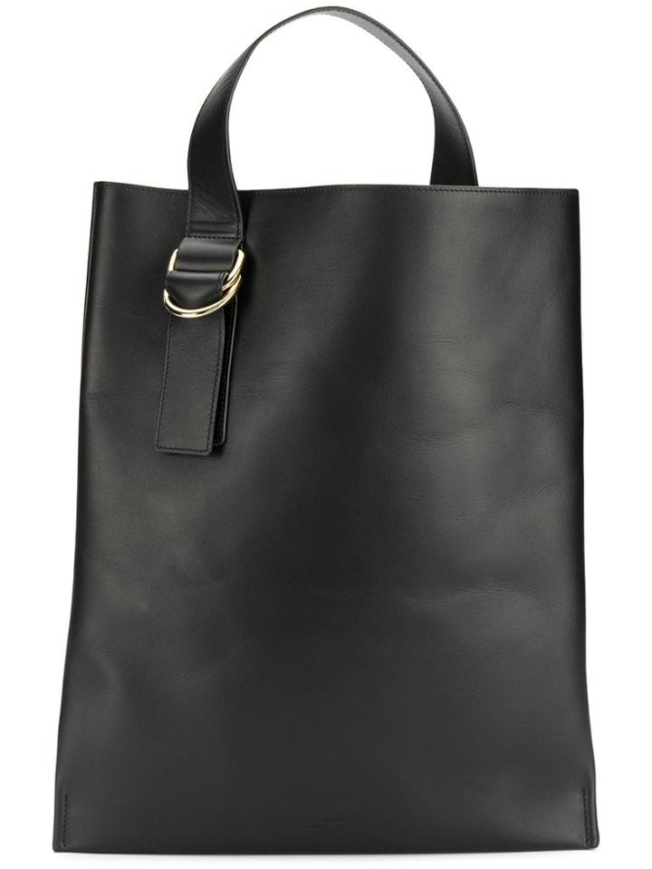 Jil Sander Navy Shopping Tote Bag - Black