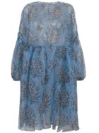 Scrambled Ego Organdy Dress - Blue