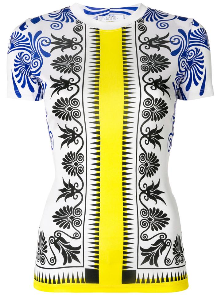 Versace Collection Patterned T-shirt - White