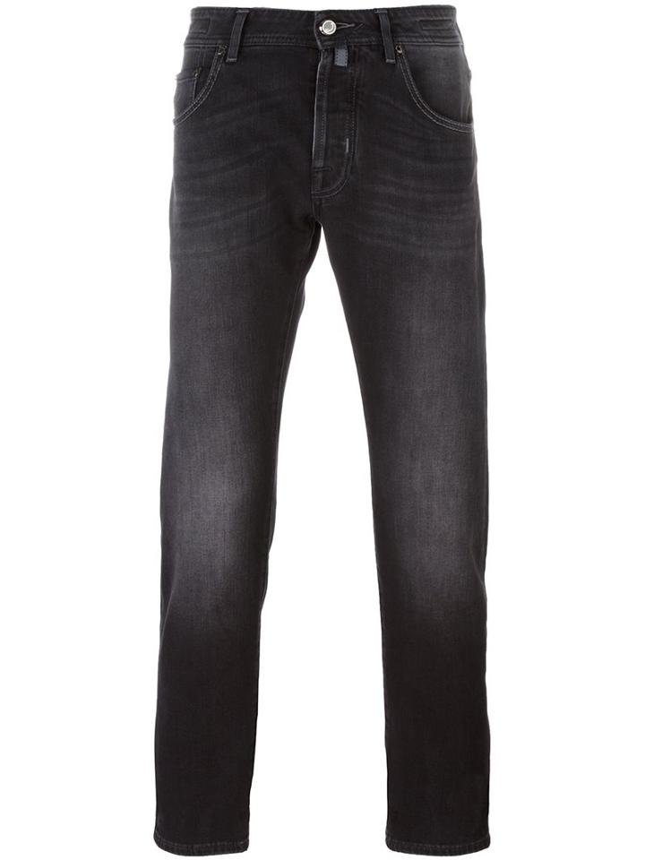 Jacob Cohen Stonewashed Slim Fit Jeans, Men's, Size: 31, Grey, Cotton/polyester