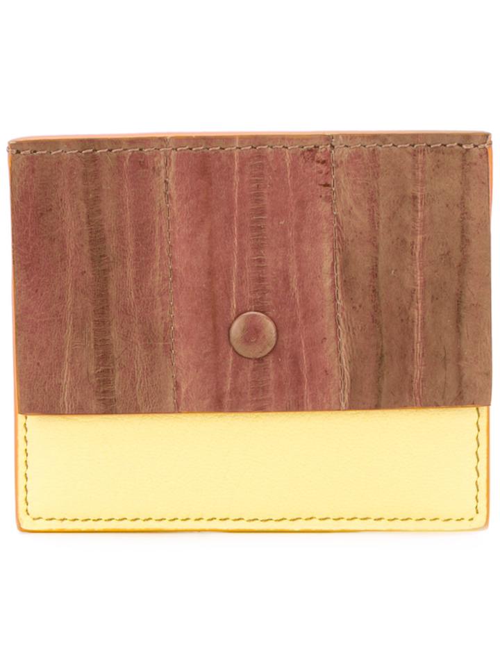 Corto Moltedo Contrast Bi-fold Wallet - Yellow & Orange