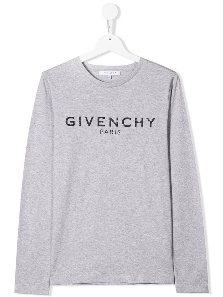 Givenchy Kids Teen Classic Logo T-shirt - Grey