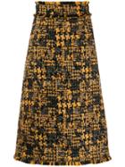 Dolce & Gabbana A-line Tweed Skirt - Yellow