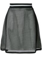 Boutique Moschino - Layered Sheer A-line Skirt - Women - Cotton - 42, Black, Cotton