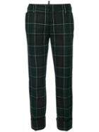 Dsquared2 - Check Flared Pants - Women - Polyamide/polyester/wool - 38, Green, Polyamide/polyester/wool