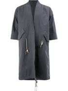 Wooster + Lardini Cropped Sleeves Coat - Blue