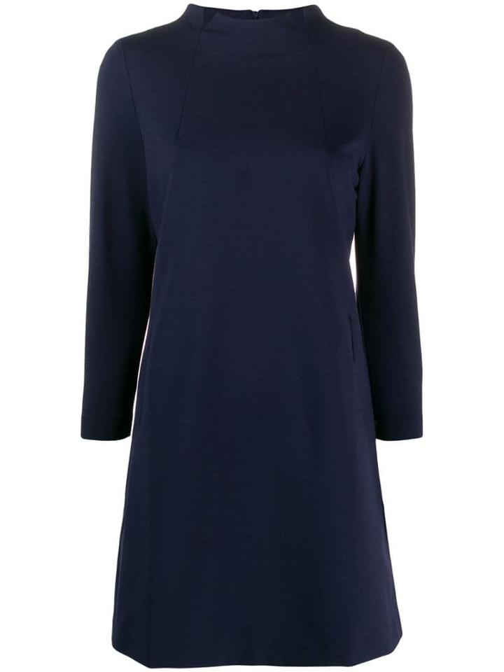 Semicouture Long-sleeve Mini Dress - Blue