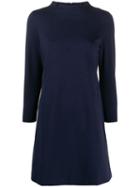 Semicouture Long-sleeve Mini Dress - Blue