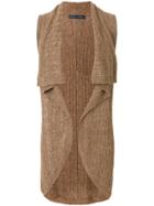 Ralph Lauren Sleeveless Knitted Cardigan - Brown