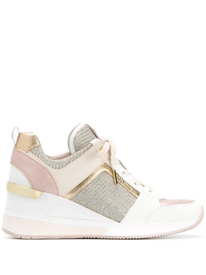 Michael Michael Kors Panelled Wedge Sneakers - Pink
