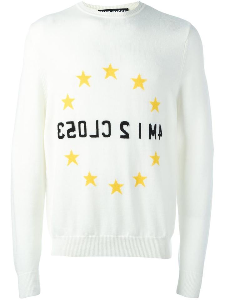 Liam Hodges '4m I 2 Clo53' Knit Jumper, Men's, Size: Small, White, Wool
