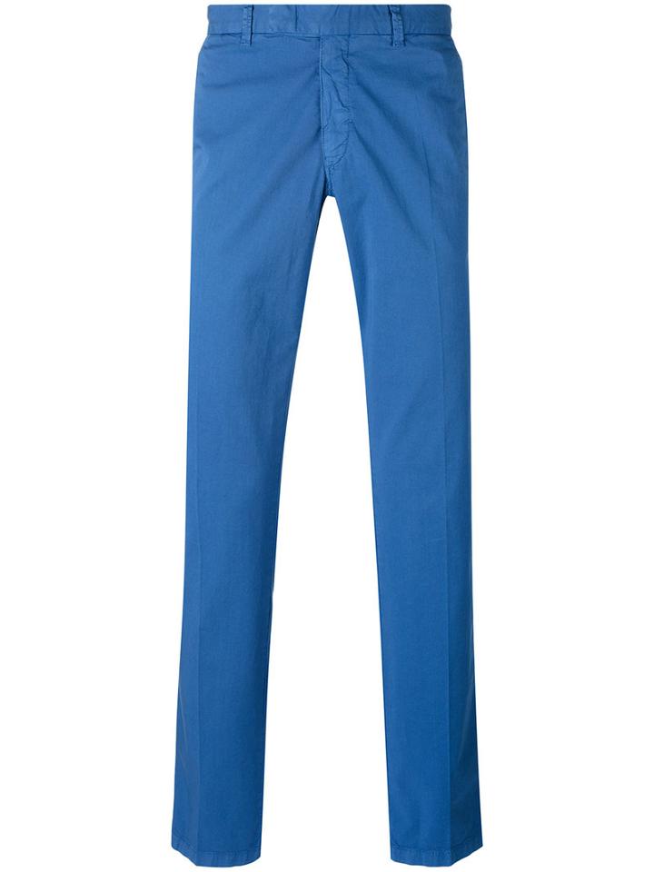 Armani Jeans - Straight Leg Chinos - Men - Cotton/spandex/elastane - 34, Blue, Cotton/spandex/elastane
