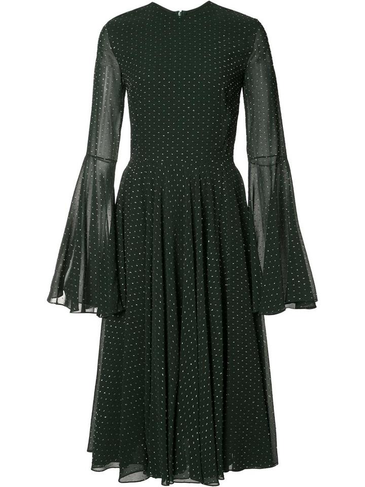 Rosetta Getty Bell Sleeve Dress, Women's, Size: 4, Black, Polyester/viscose