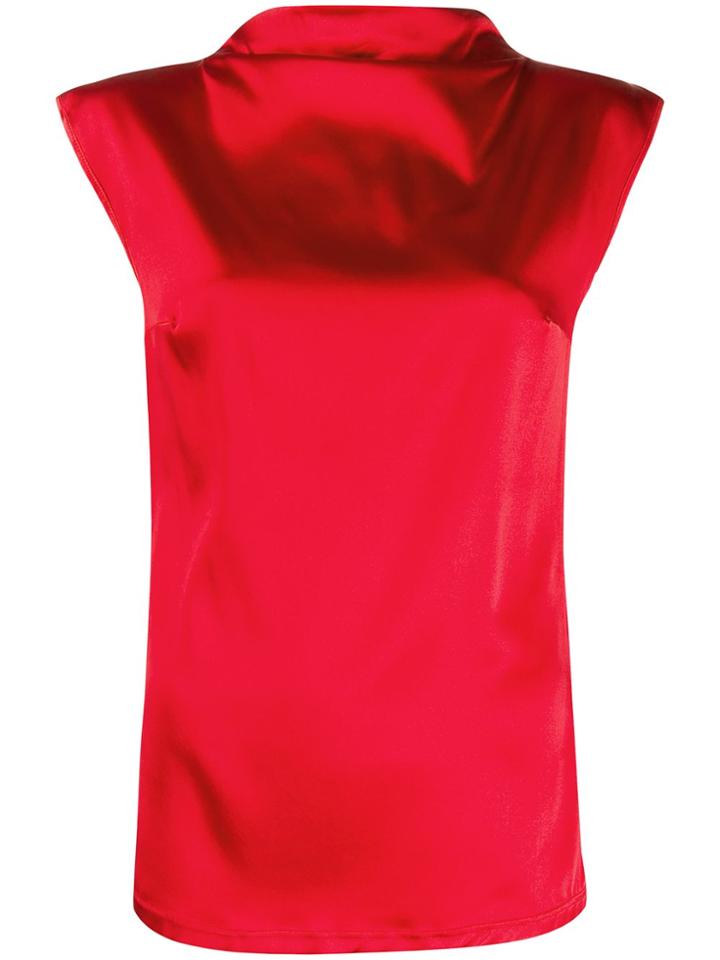 Styland High Neck Top - Red