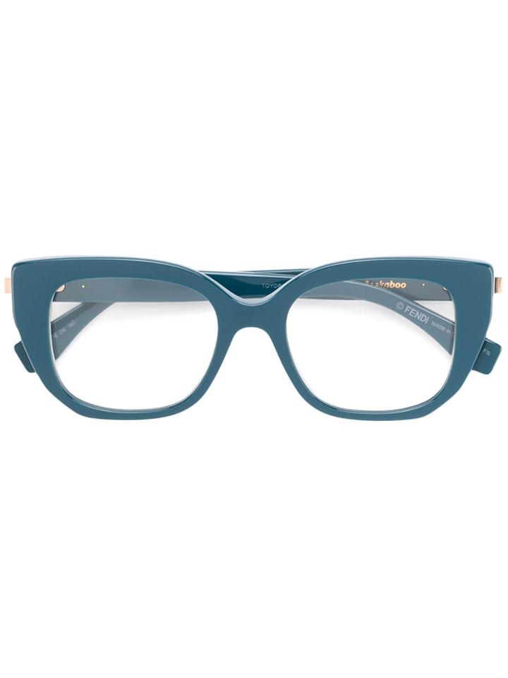 Fendi Eyewear Oversized Glasses - Blue