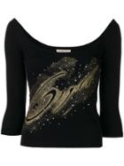 Romeo Gigli Pre-owned Glittery Three-quarters Blouse - Black