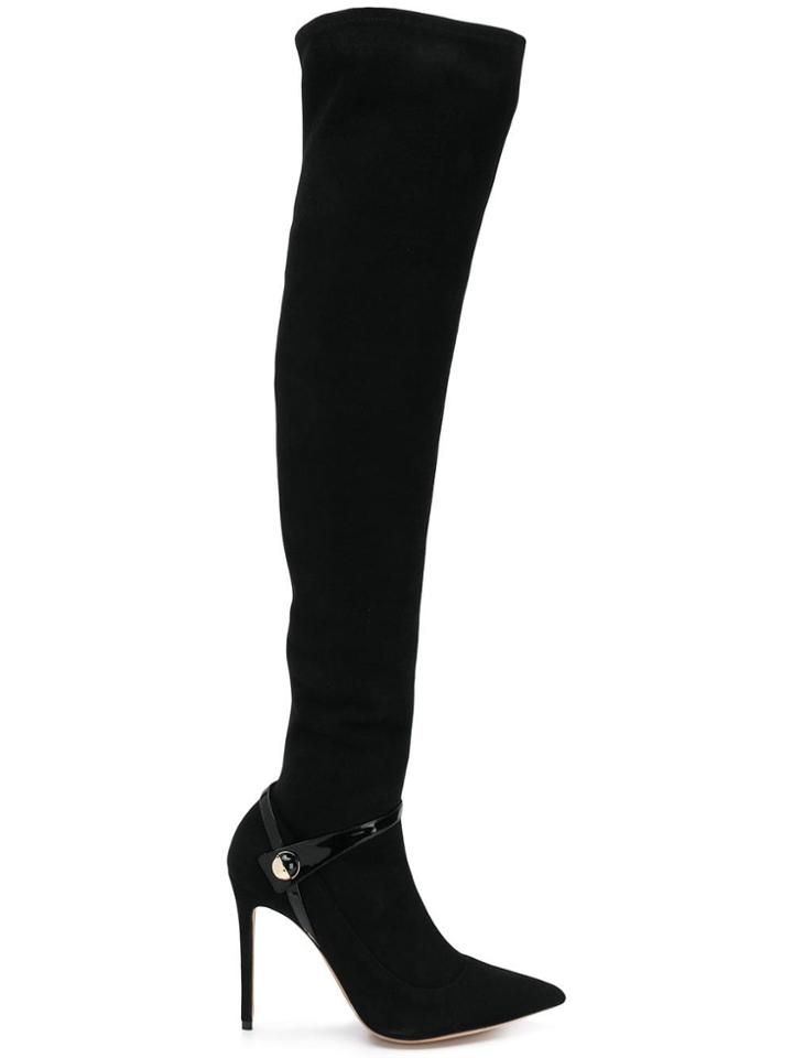 Giorgio Armani Stiletto Knee Boots - Black
