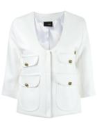 Andrea Bogosian Textured Jacket, Women's, Size: P, White, Cotton/viscose
