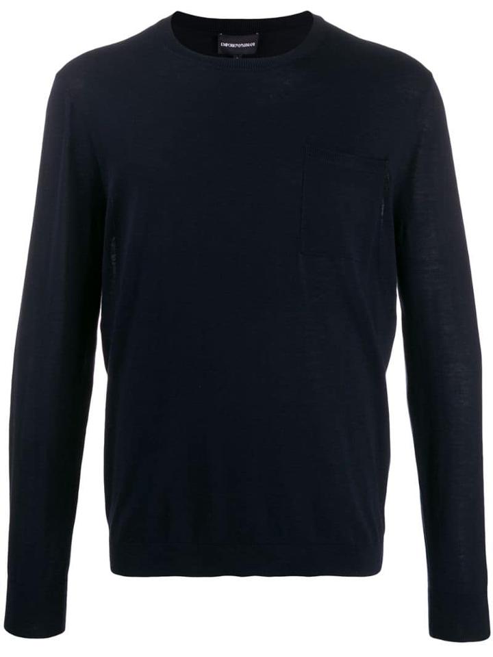 Emporio Armani Lightweight Jumper - Blue
