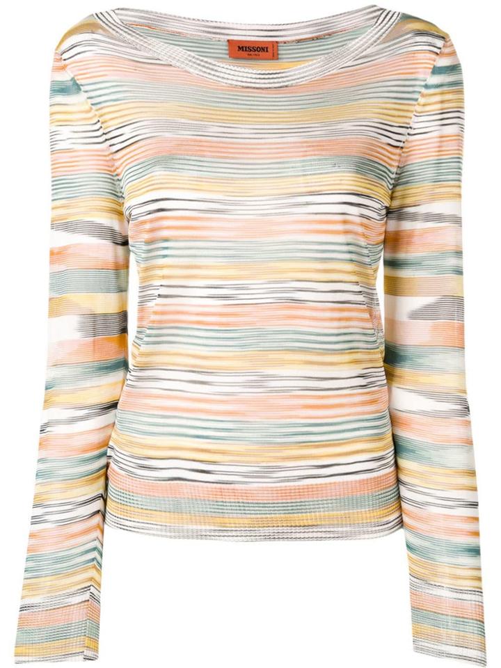 Missoni Multicoloured Stripe Knitted Top - Orange