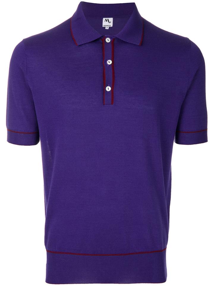 Doppiaa Knitted Polo Shirt - Pink & Purple