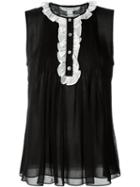 Diane Von Furstenberg Frill Trim Tank Top