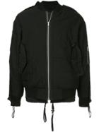 Indice Studio Side Pockets Bomber Jacket - Black
