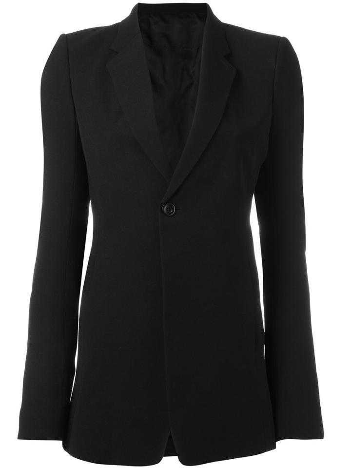 Rick Owens - Soft Blazer - Women - Cupro/viscose/wool - 40, Women's, Black, Cupro/viscose/wool