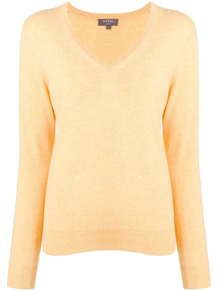N.peal V-neck Jumper - Yellow