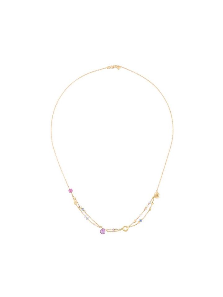 Natasha Collis Ruby And Sapphire Nugget Necklace, Women's, Metallic
