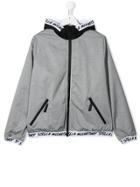 Stella Mccartney Kids Teen Sports-logo Hooded Jacket - Grey