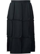 Julien David A-line Skirt, Women's, Size: Medium, Blue, Silk/wool